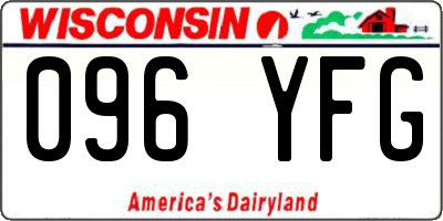 WI license plate 096YFG