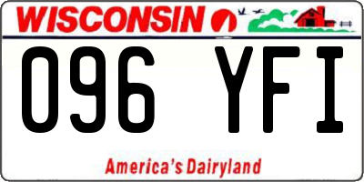 WI license plate 096YFI
