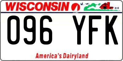 WI license plate 096YFK
