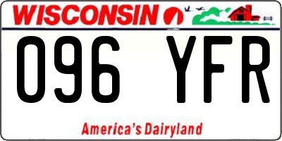 WI license plate 096YFR