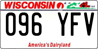 WI license plate 096YFV
