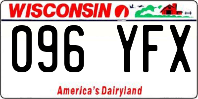 WI license plate 096YFX
