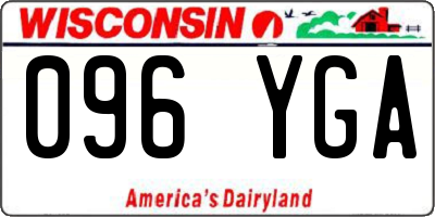 WI license plate 096YGA