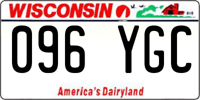 WI license plate 096YGC