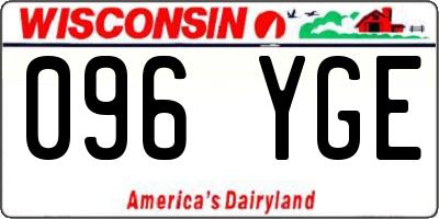 WI license plate 096YGE