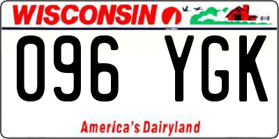 WI license plate 096YGK