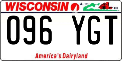 WI license plate 096YGT