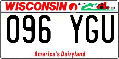 WI license plate 096YGU