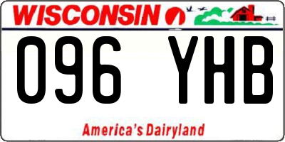 WI license plate 096YHB