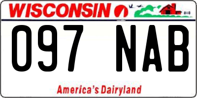 WI license plate 097NAB