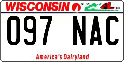 WI license plate 097NAC