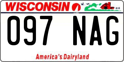 WI license plate 097NAG