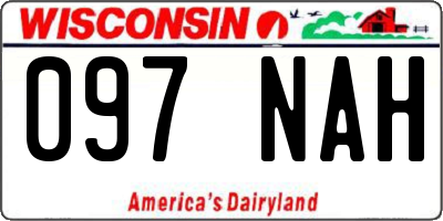 WI license plate 097NAH