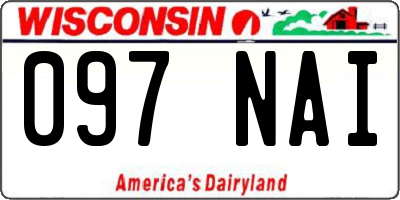 WI license plate 097NAI