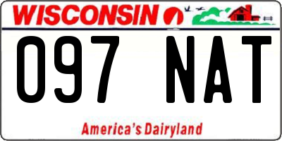 WI license plate 097NAT