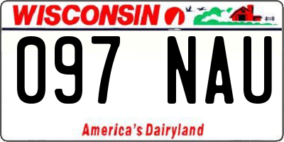 WI license plate 097NAU