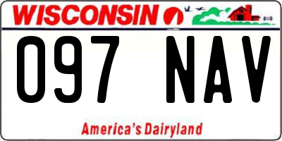 WI license plate 097NAV