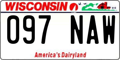 WI license plate 097NAW