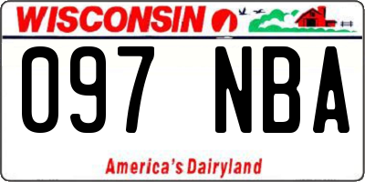 WI license plate 097NBA