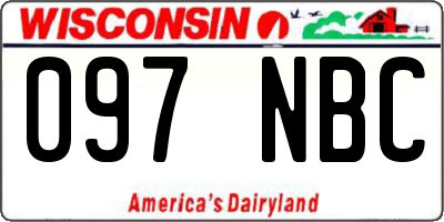 WI license plate 097NBC