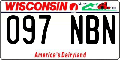 WI license plate 097NBN