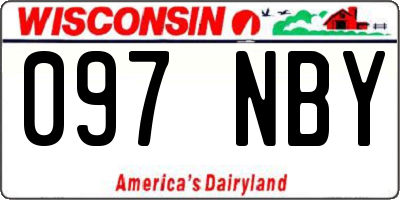 WI license plate 097NBY