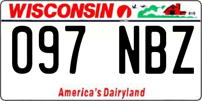 WI license plate 097NBZ