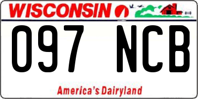 WI license plate 097NCB