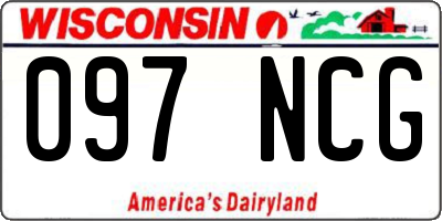 WI license plate 097NCG