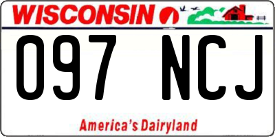 WI license plate 097NCJ