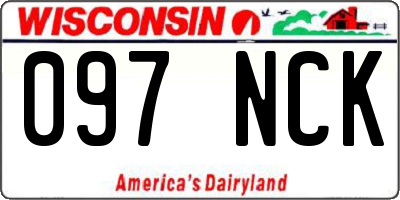 WI license plate 097NCK