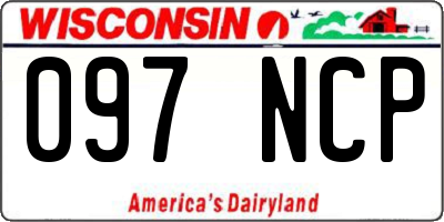 WI license plate 097NCP