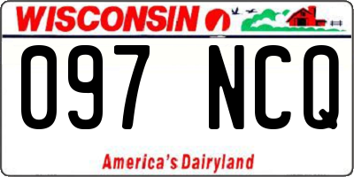 WI license plate 097NCQ