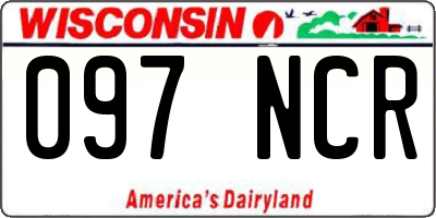 WI license plate 097NCR