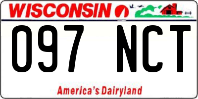 WI license plate 097NCT