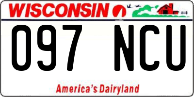 WI license plate 097NCU