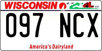 WI license plate 097NCX