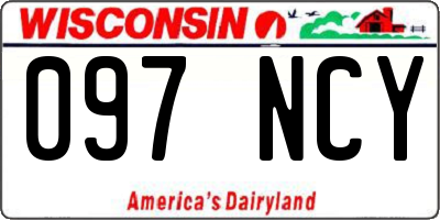 WI license plate 097NCY