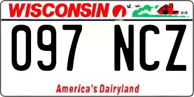 WI license plate 097NCZ