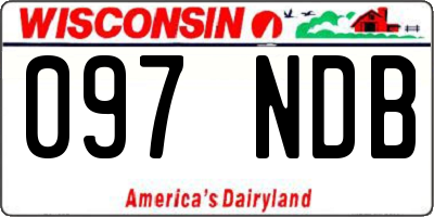 WI license plate 097NDB