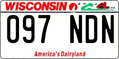 WI license plate 097NDN