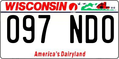 WI license plate 097NDO