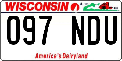 WI license plate 097NDU
