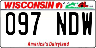 WI license plate 097NDW