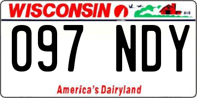 WI license plate 097NDY