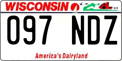 WI license plate 097NDZ