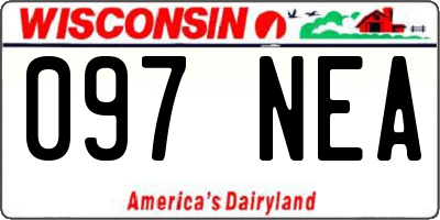 WI license plate 097NEA