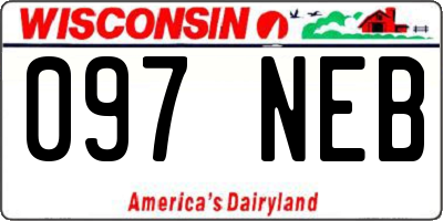 WI license plate 097NEB