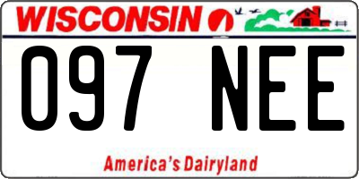 WI license plate 097NEE