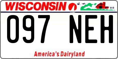 WI license plate 097NEH